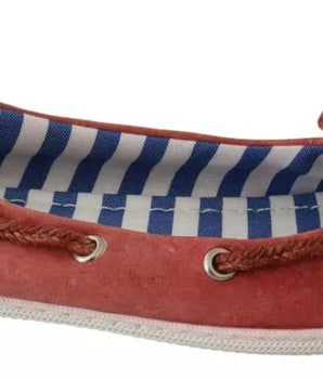 Pantofola D'Oro - Zapatos planos sin cordones con rayas escarlata, rojas y azules