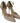 Elisabetta Franchi Beige Linen Ankle Strap High Heel Shoes