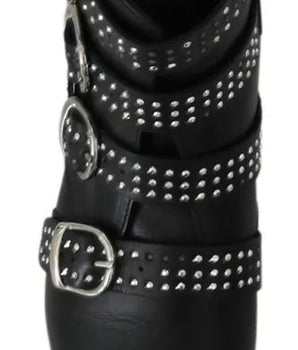 Dondup Black Fashion Buckled Zipper Ankle Boots Shoes