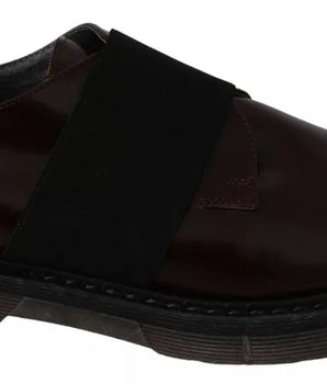 Zapatos Dr. Martens de cuero marrón oscuro con correa elástica