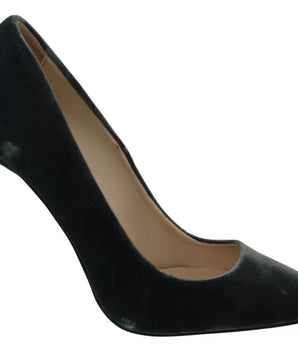Ovyé Gray Velvet Dress Stiletto Pumps Shoes