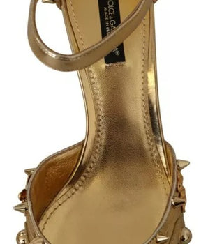 Dolce &amp; Gabbana Sandalias con tira trasera Vally con tachuelas doradas Zapatos