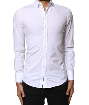Dolce &amp; Gabbana White SICILIA Cotton Formal Men Dress Shirt
