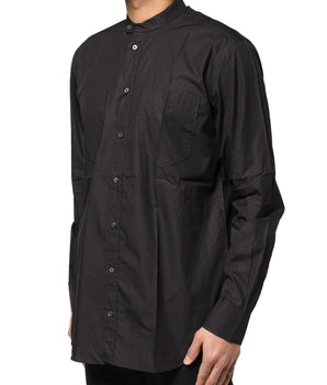 Dolce &amp; Gabbana Black Cotton Button Down Men Casual Shirt