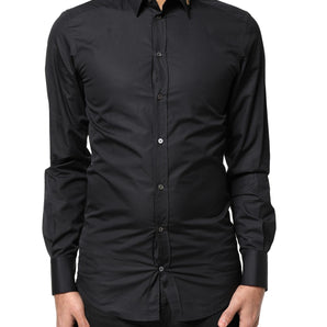 Camisa formal Dolce &amp; Gabbana con bordado Black Love en oro