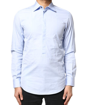 Dolce &amp; Gabbana Light Blue Cotton Long Sleeves Dress Shirt