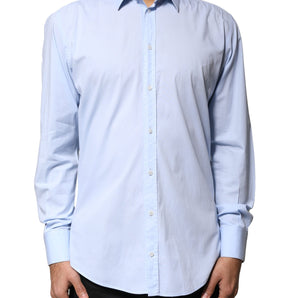 Camisa formal MARTINI de algodón azul claro de Dolce &amp; Gabbana