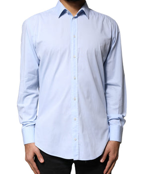 Dolce &amp; Gabbana Light Blue Cotton MARTINI Formal Dress Shirt