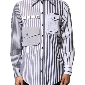 Camisa informal con botones y rayas multicolor de Dolce &amp; Gabbana