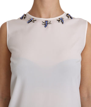 Dolce & Gabbana Fairy Tale Crystal-Embellished Silk Blouse Dolce & Gabbana 