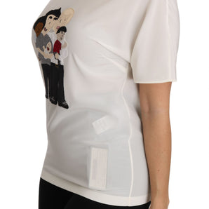 Dolce &amp; Gabbana Elegant Silk Crewneck Blouse with Applique