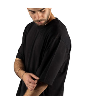 Alpha Studio Black Cotton T-Shirt