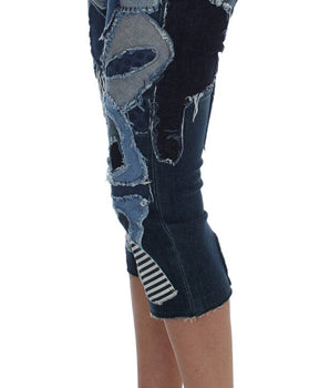 Dolce & Gabbana Stretch Blue Patchwork Jeans Shorts Dolce & Gabbana 