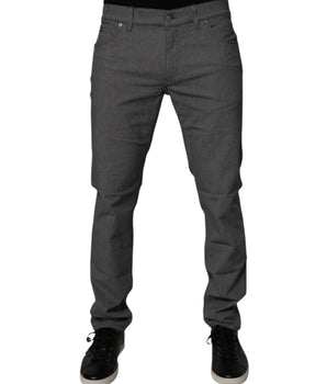 Dolce &amp; Gabbana Gray Cotton Stretch Skinny Denim Jeans