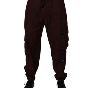Pantalones deportivos cargo de algodón color granate de Dolce &amp; Gabbana