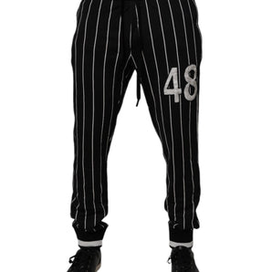 Pantalones deportivos Dolce &amp; Gabbana con rayas blancas y negras