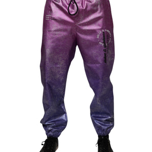 Pantalones deportivos Dolce &amp; Gabbana en dos tonos rosa y morado