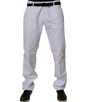 Dolce &amp; Gabbana White Cotton Straight Men Denim Jeans