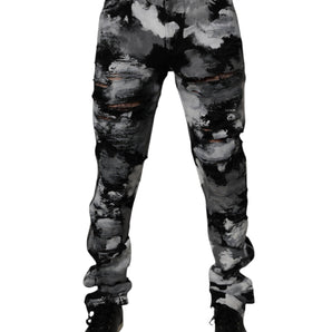 Vaqueros ajustados con diseño de camuflaje multicolor de Dolce &amp; Gabbana