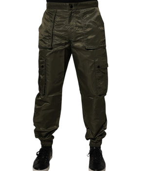 Dolce &amp; Gabbana Dark Green Nylon Cargo Pants