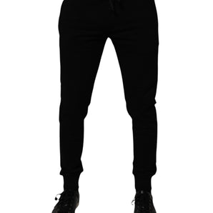 Pantalones deportivos negros de algodón Dolce &amp; Gabbana