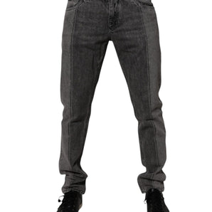 Vaqueros de mezclilla de algodón gris bicolor de Dolce &amp; Gabbana
