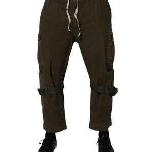 Pantalones cargo de algodón elástico marrón de Dolce &amp; Gabbana