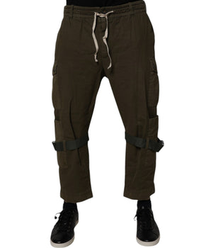 Dolce &amp; Gabbana Brown Cotton Stretch Cargo Pants