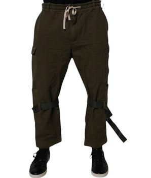 Dolce & Gabbana Brown Cotton Stretch Cargo Pants