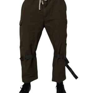 Pantalones cargo de algodón elástico marrón de Dolce &amp; Gabbana