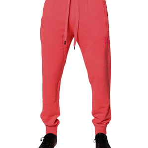 Pantalones deportivos Dolce &amp; Gabbana de algodón rojo neón para hombre