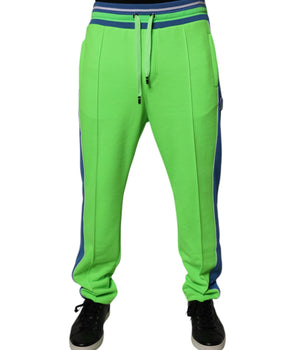 Dolce &amp; Gabbana Green Blue Jogger Sweatpants Pants