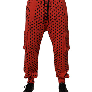 Pantalones deportivos Dolce &amp; Gabbana Red Hearts Cargo Jogger para hombre