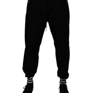 Pantalones deportivos negros de algodón para hombre de Dolce &amp; Gabbana