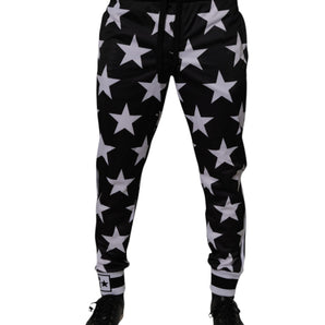 Pantalones deportivos Dolce &amp; Gabbana con estrellas blancas y negras para hombre