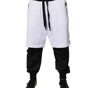 Pantalones deportivos de algodón en blanco y negro de Dolce &amp; Gabbana