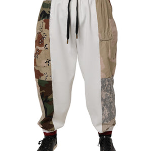Pantalones deportivos blancos con parches de camuflaje de Dolce &amp; Gabbana