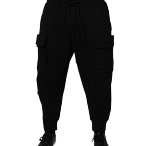Pantalones deportivos cargo Dolce &amp; Gabbana de algodón negro para hombre