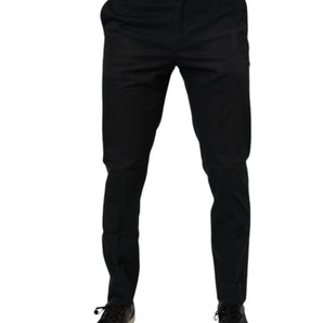 Vestido ajustado y pantalones formales de algodón elástico negro de Dolce &amp; Gabbana