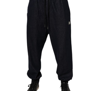 Pantalones deportivos negros de algodón jacquard de Dolce &amp; Gabbana