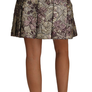 Dolce &amp; Gabbana Elegant Floral A-Line Jacquard Skirt