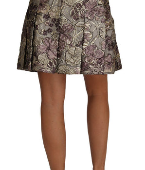 Dolce & Gabbana Elegant Floral A-Line Jacquard Skirt Dolce & Gabbana 