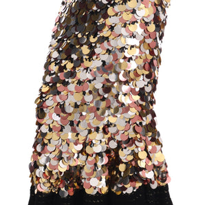 Dolce &amp; Gabbana Sequin Embellished High-Waist Pencil Skirt