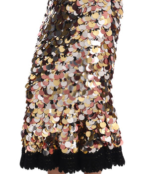 Dolce & Gabbana Sequin Embellished High-Waist Pencil Skirt Dolce & Gabbana 