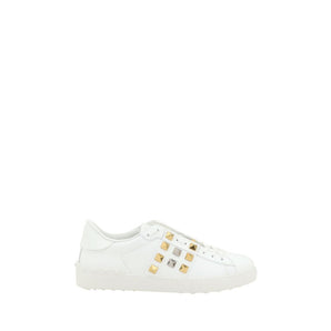 Valentino Garavani White Calf Leather Bos Taurus Low Top Sneakers