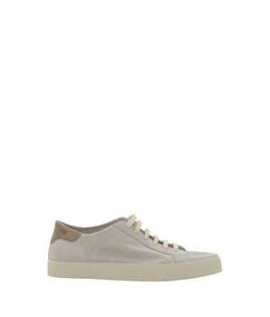 Brunello Cucinelli Cream White Leather Sneakers