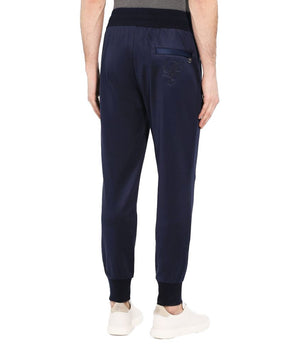 Dolce & Gabbana Blue Silk Men Trousers