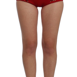 Dolce &amp; Gabbana Enchanted Sicily Crystal-Embellished Silk Shorts