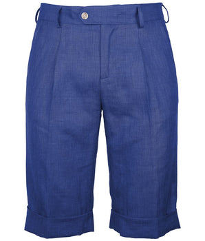 Made in Italy Blue Linen Short