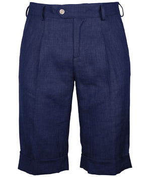 Made in Italy Blue Linen Short